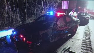 Police body camera video captures terrifying moments as SUV slams into cruiser on I-76 in Norton