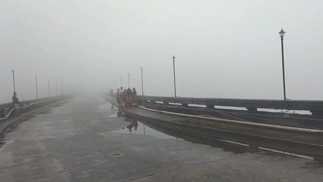 Foggy weather on  Kulamavu Dam Idukki : 01-06-2024
