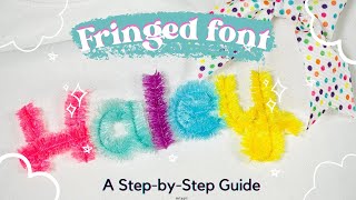 How Is It Made Fringed Chenille Font ❤️‍🔥 Embroidery Designs