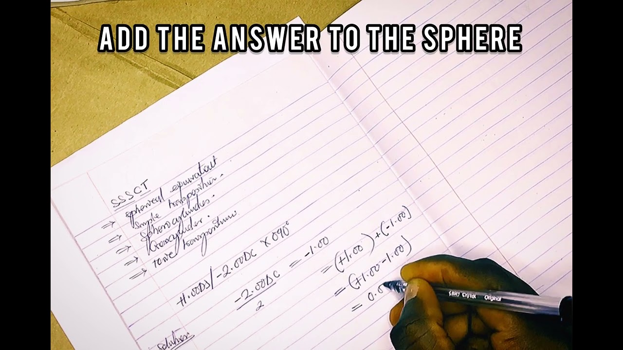 Spherical equivalent calculation