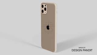 iPhone 11 Pro Max Rose Gold 3D model by DESIGN PANDIT I 360° view