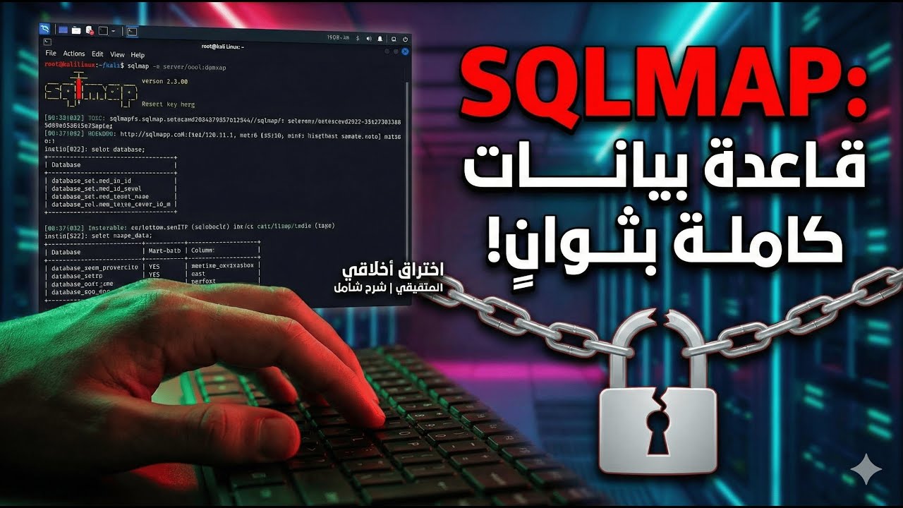 كيف يسرق الهاكرز قواعد البيانات في دقائق؟ 😱 شرح عملي لأداة SQLmap