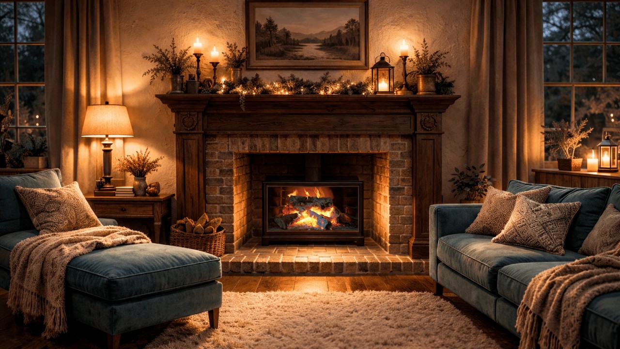 Soft Fireplace Glow 🔥 | Natural Fire Sounds for Evening Calm (1 Hour)