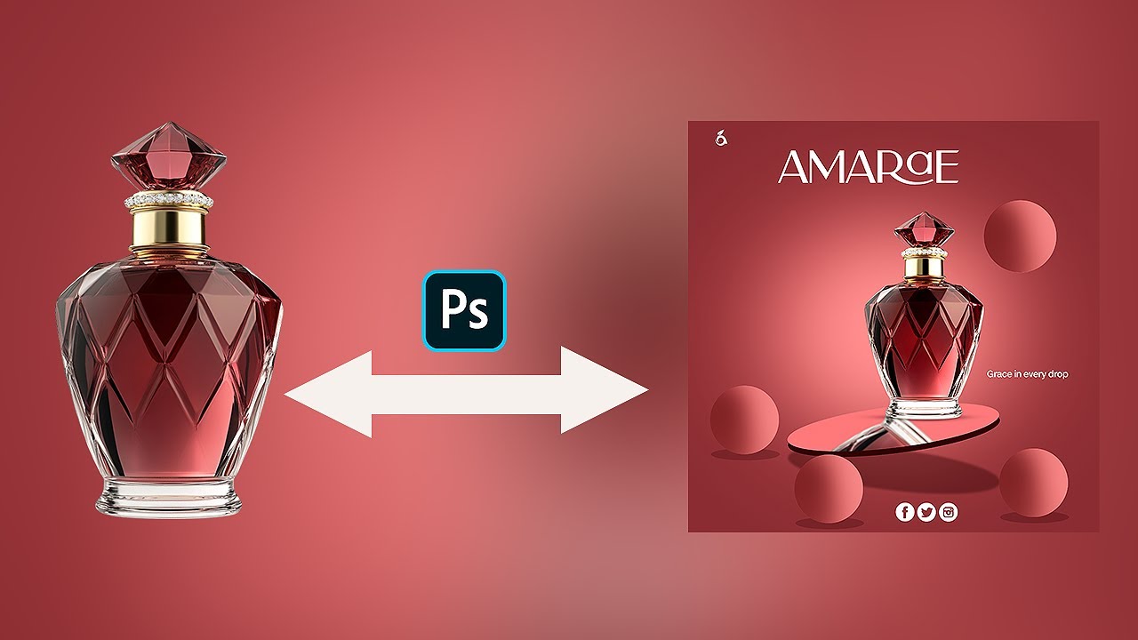 Perfume Ad Banner Design for Beginners in Photoshop