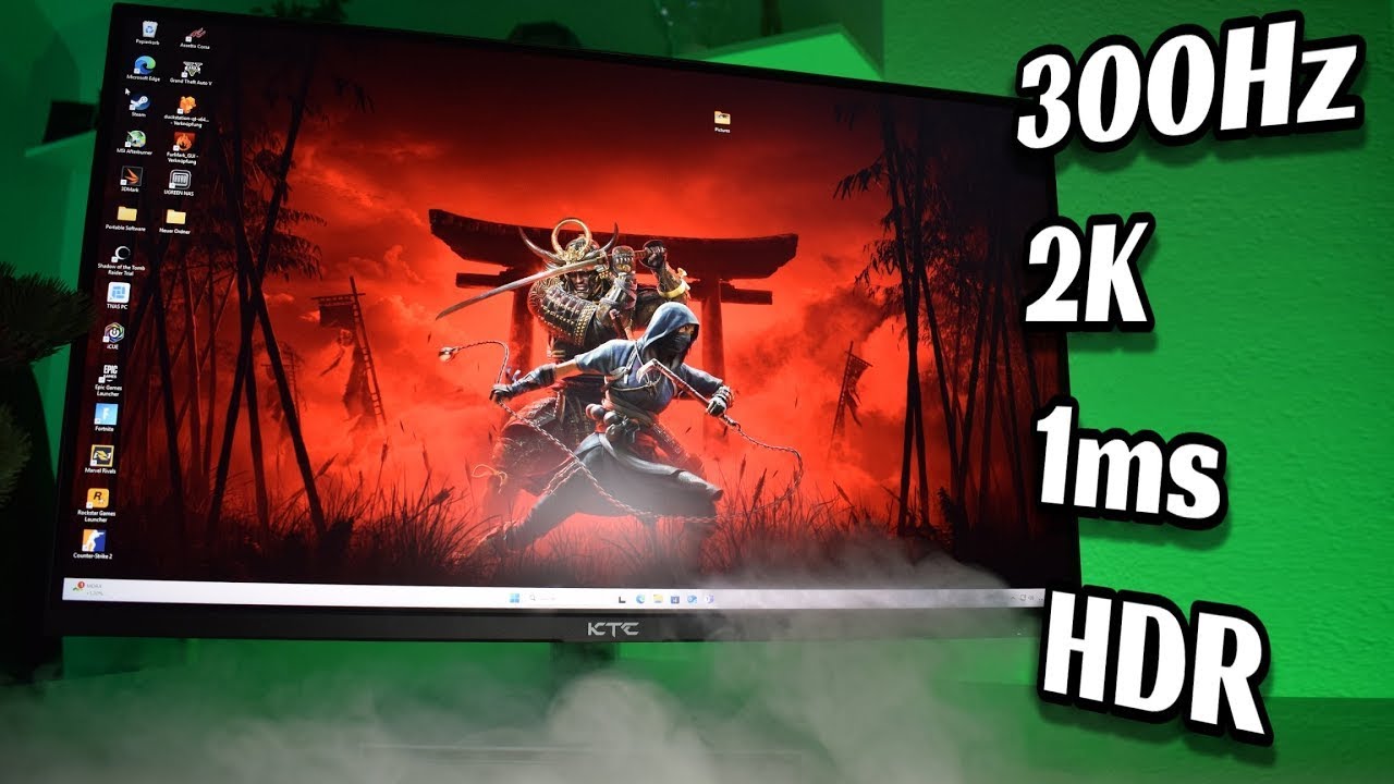 Обзор 27-дюймового игрового монитора KTC белого цвета | Быстрый IPS-монитор 300 Гц/320 Гц, QHD 1440P
