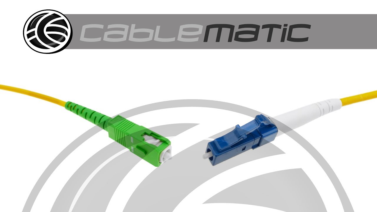 Câble Fibre Optique OS2 7 M - LC/APC Vers SC/APC - Simplex 9/125 - Jaune - Pour Connexion Internet Très Haut Débit - 3