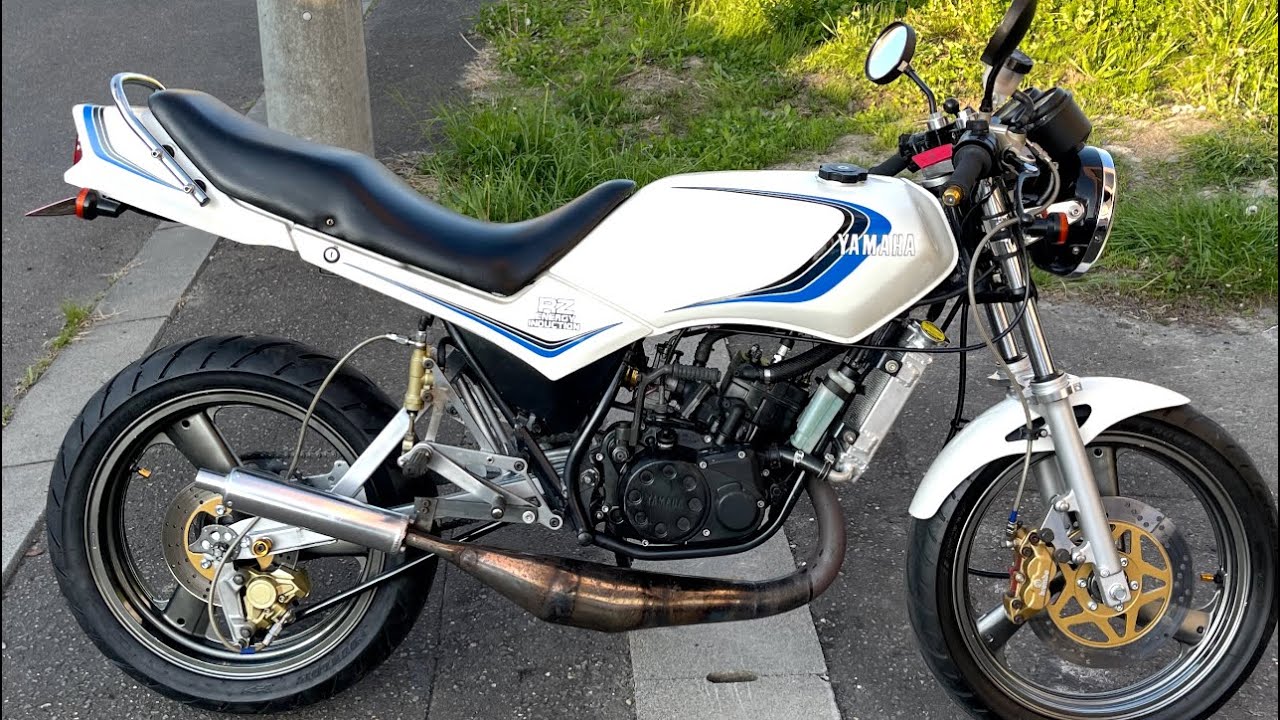 RZ125 17inch 3.5j + XT200 swingarm Longsui installation test run