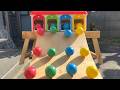 Marble Run Game☆4-color garage & big colorful balls!