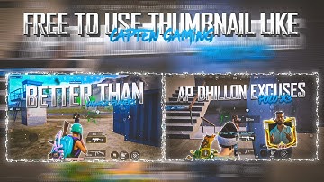 Free to use Thumbnail Like @captengamingyt   | how to make Thumbnail Like @captengamingyt