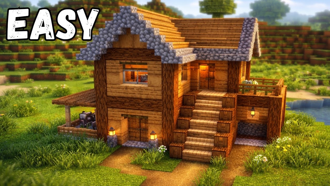 Minecraft: How to build a Starter Survival House | Tutorial 🏠 - YouTube