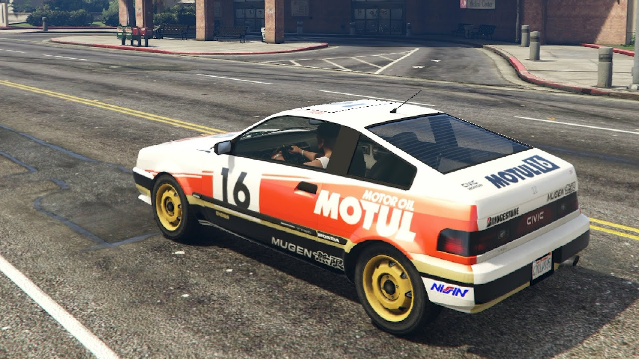 GTA V - Honda MUGEN MOTUL CIVIC Si Race Car Paintjob 1 0 _REVIEW
