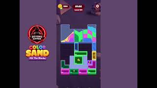 Color Sand: Fill The Blocks Level 104 Gameplay Solution