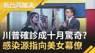 美選十月驚奇來得太快！川普確診感染源指向美女幕僚 揭女幕僚密集接觸人...｜廖筱君主持｜【新台灣加油精彩】20201002｜三立新聞台