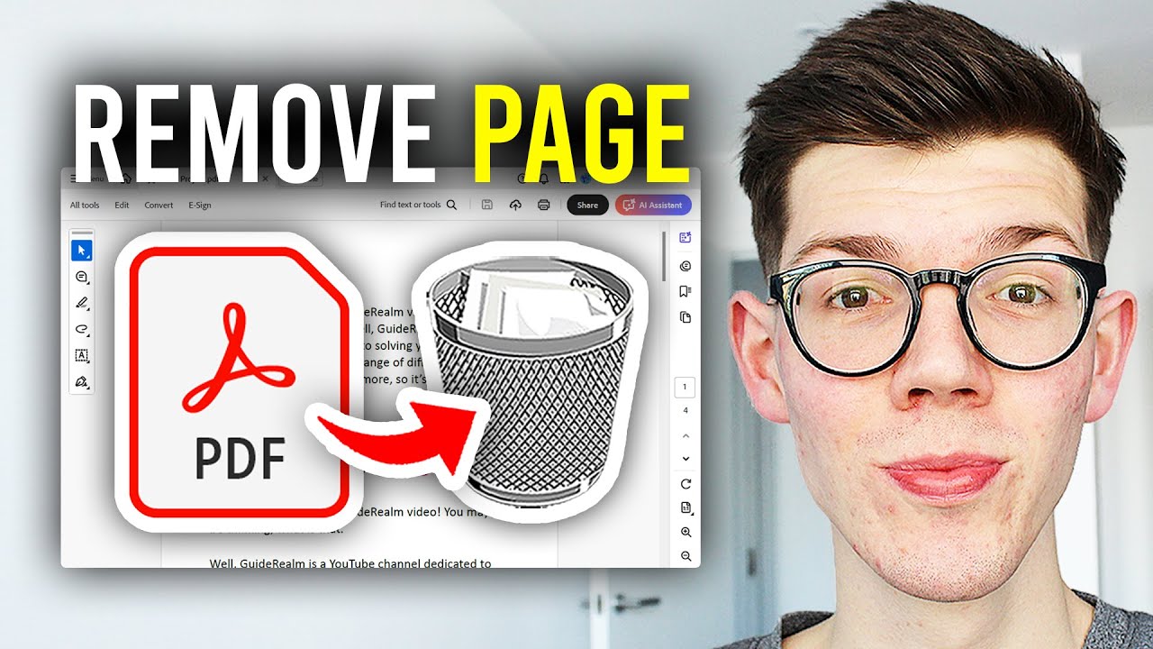 How To Delete Page From PDF File - Easy Guide - YouTube