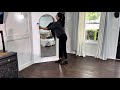 57"x21" Arched Full Length Mirror, Brushed Black Aluminum Frame Floor Mirror with Stand, HD Shatterp
