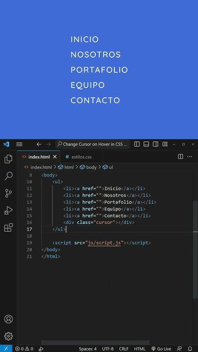 Change Cursor on Hover in CSS & Javascript #html5 #javascript #short ...