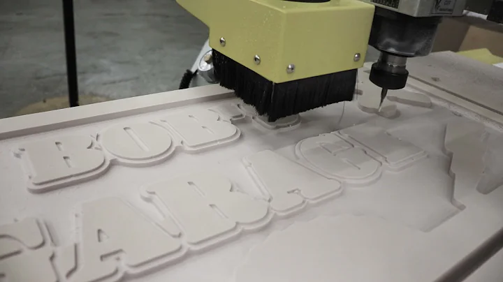 1 1/2" Thick Foam Cut | Beautiful Garage Sign Made with CNC Router | CNC Machine Cuts Through Foam