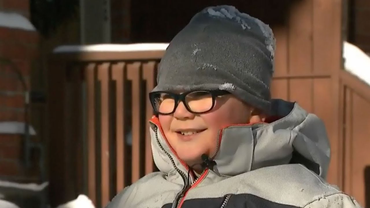 This Toronto boy's priceless reaction to shovelling snow has made him
