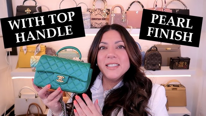 Chanel Classic Medium Double Flap, 22P Iridescent Green Caviar Leather with  Gold Hardware, Preowned in Box WA001