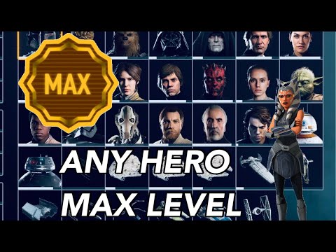 BATTLEFRONT 2 HOW TO GET ANY HERO TO MAX LEVEL IN A SHORT TIME!