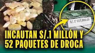 Duro golpe al narcotráfico en Perú: Incautaron un millón de soles y 52 paquetes de cocaína