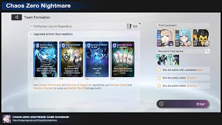 【Official Build】 Haru Team with Mika + Cassius —  Anchor Shot Spam | Chaos Zero Nightmare