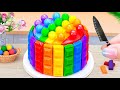 KITKAT Chocolate Rainbow Pop It Cake 💖 Step-by-Step Miniature Cake Decorating 🌈 The Cake Corner