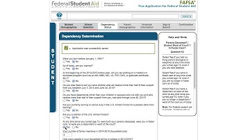 FAFSA walkthrough part 4: Dependency status
