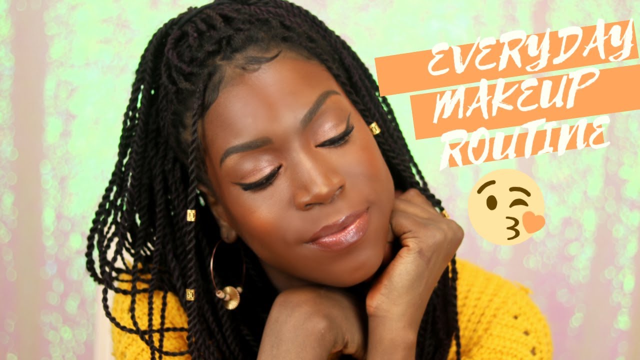 MY EASY EVERYDAY MAKEUP LOOK (DARK SKIN MAKEUP) - YouTube