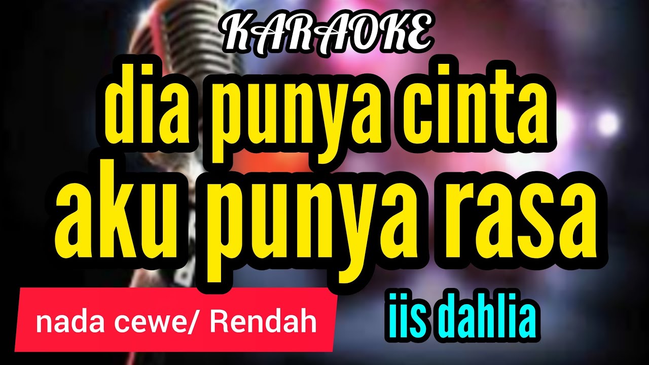 Karaoke DIA PUNYA CINTA AKU PUNYA RASA full liriik nada CEWE