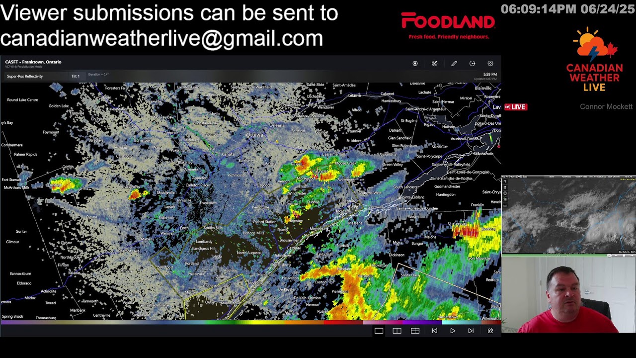 LIVE!! Eastern Ontario Storm Chase 06-24-25