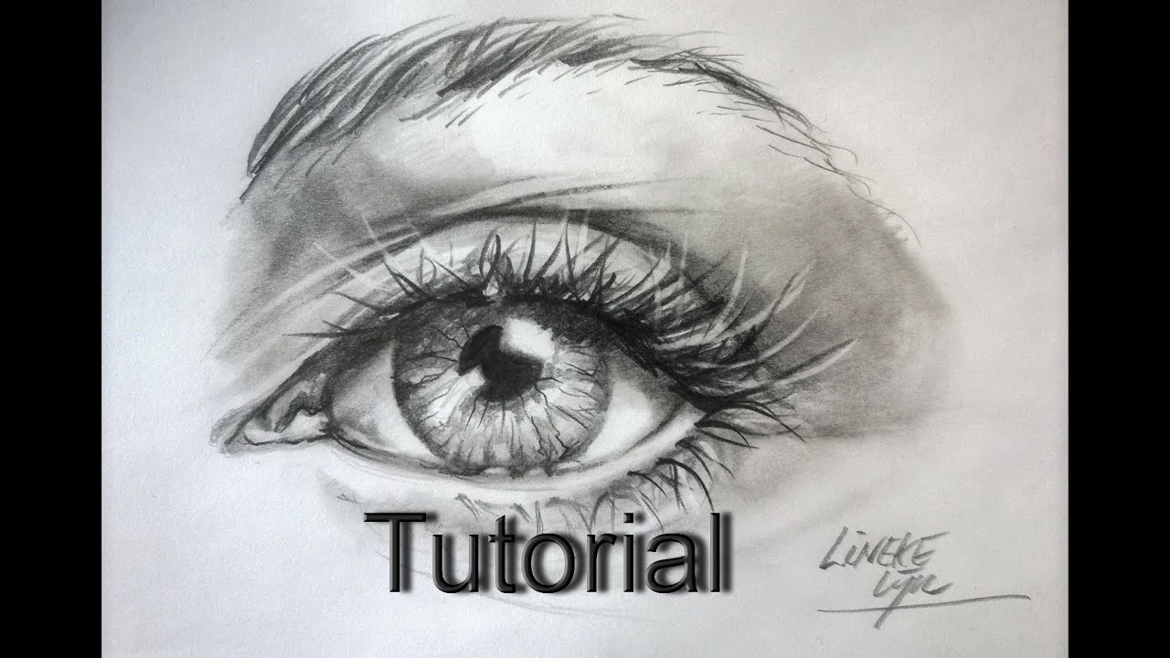 Easy EYE for beginners Graphite pencil drawing - YouTube