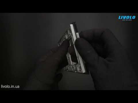 Рамка розетки на 2 места Livolo закаленное стекло, видео 2