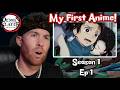 🚨 READ DESCRIPTION ***OLD VIDEO: WATCHING MY FIRST ANIME EVER!!! 🤔   Cruelty: Demon Slayer Ep 1