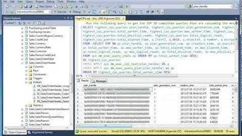 SQL Server - HighCPU DMV Walkthrough