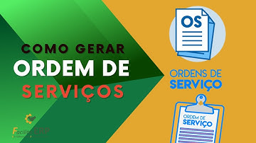 Como gerar ordens de serviço