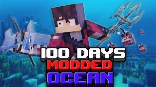 I Survived 100 Days Of Hardcore Minecraft, In An Ocean Only World #TeamSeas