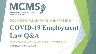 Webinar: COVID-19 Employment Law Q&A - Session 2