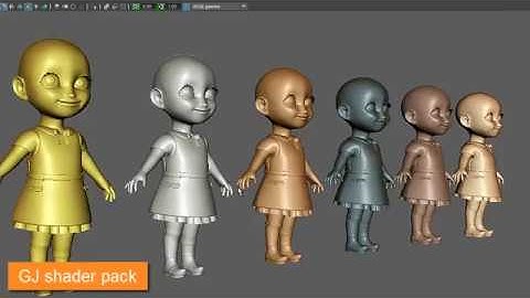 Free Maya shader script - GJ Maya viewport Shader Pack v1