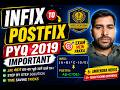 Infix to Postfix Conversion | PYQ 2019 | JAC 12th Computer Science | Stack | Important Question