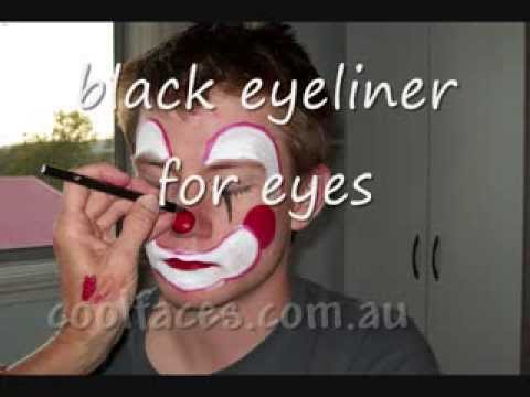 HOW TO PAINT A CLOWN FACE WITH GREASEPAINT