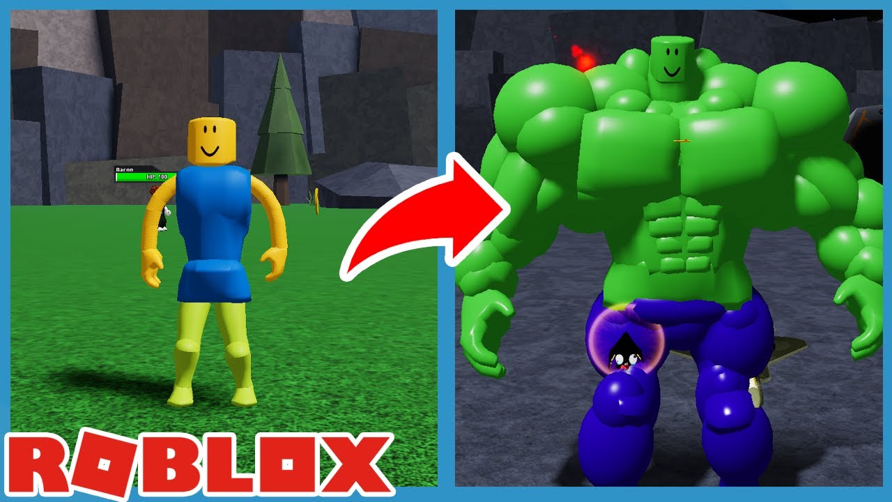 I Became The Biggest Noob Hulk In Roblox Youtube - buff roblox noob dab