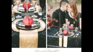 Свадебная палитра: черный и красный