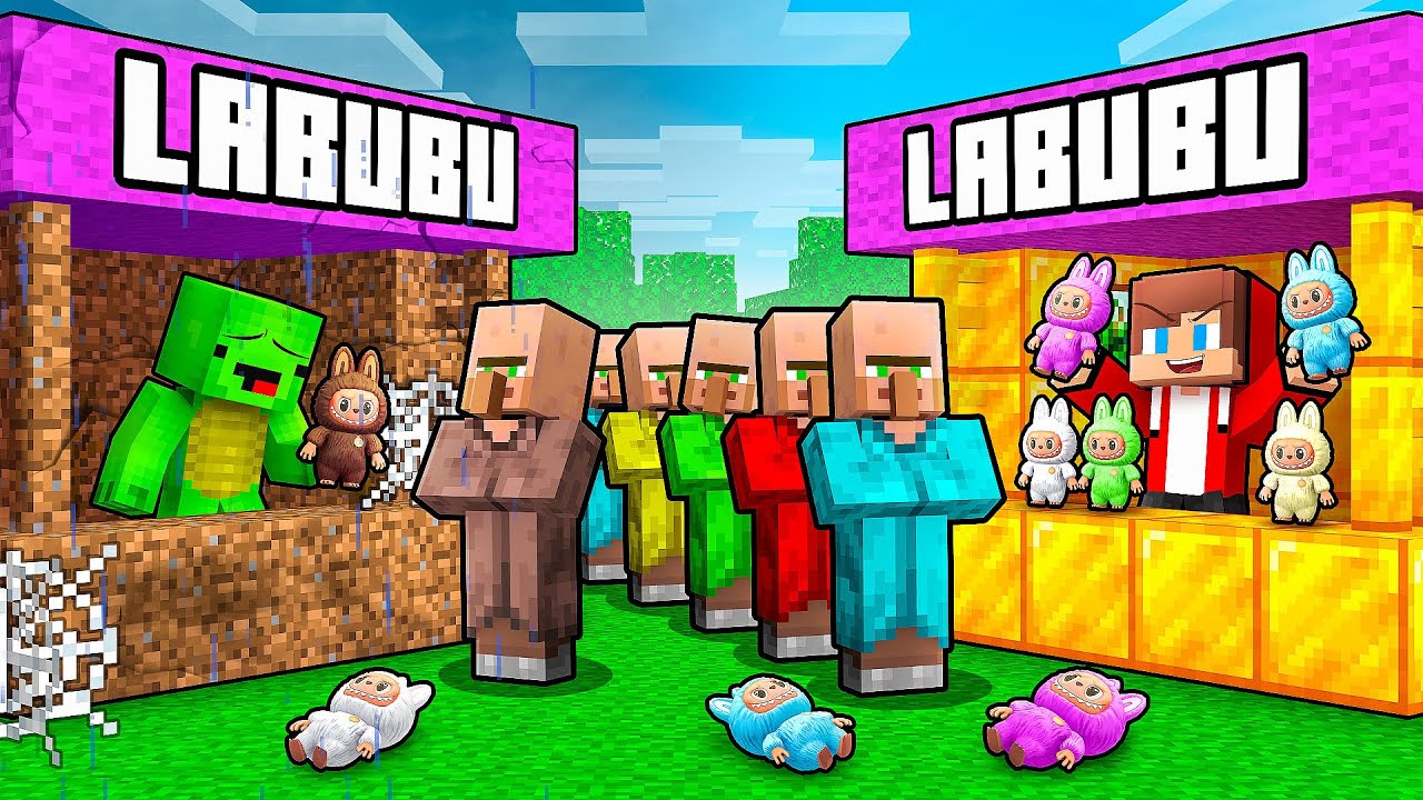 JJ and Mikey: POOR vs RICH Labubu Shop Battle in Minecraft - Maizen