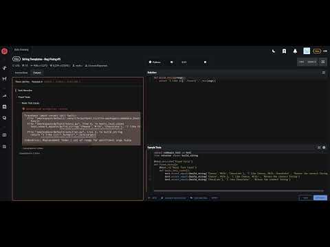 codewars python String Templates   Bug Fixing #5