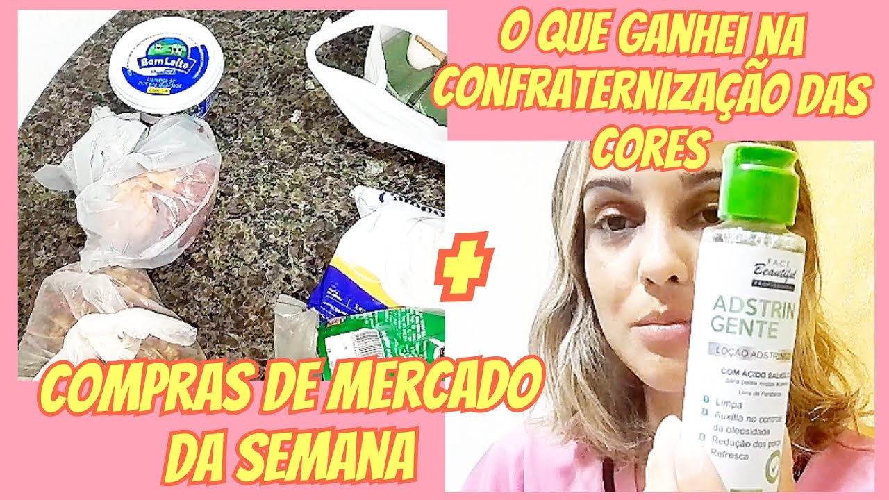 Vlog | Compras de mercado | Presentes da confraternização das cores🌈