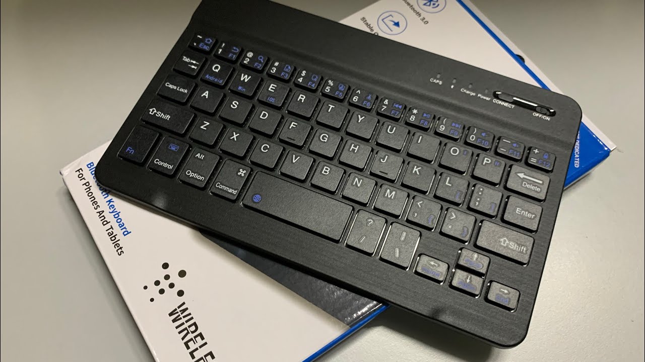 Unboxing Portable Wireless Bluetooth Keyboard Bluetooth 3.0 ( 7 inch ...