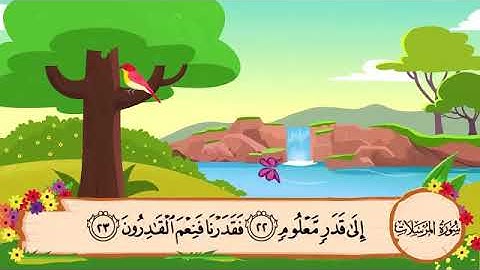 سورة المرسلات مــن ٢٠ إلــى ٢٨