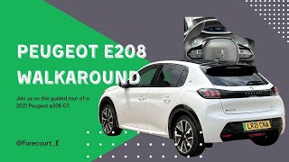 Walk around video 2021 Peugeot e-208 50kWh GT Hatchback 5dr Electric (7kW Charger) (136ps) LR21CNA