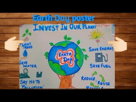 ||HOW TO MAKE A POSTER ON EARTH DAY || OIL.PASTEL ||